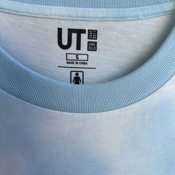 UNIQLO x André Saraiva UT Tie-Dye Tee Light Blue S Streetwear Artist Collab - Picture 2 of 4